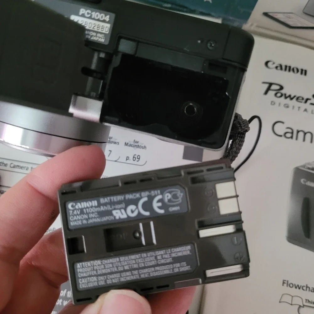 Vintage Canon PowerShot G1 Digital Camera Kit Complete Boxed Set Tested/ Working